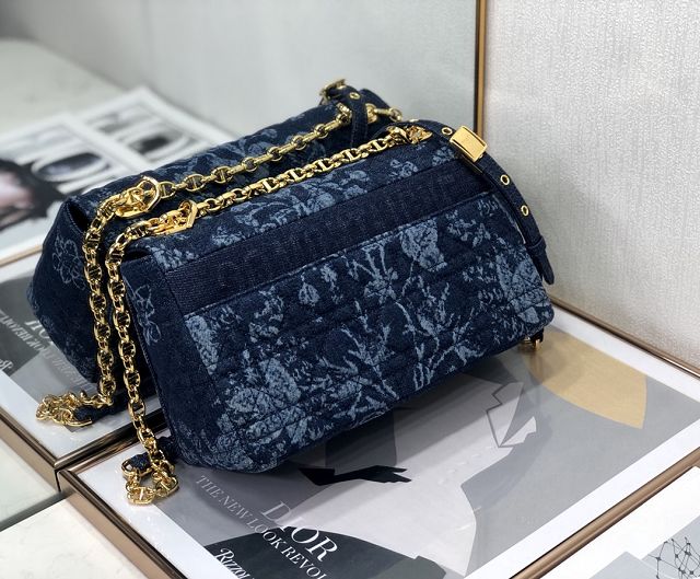 Dior original denim medium caro bag M9242 blue