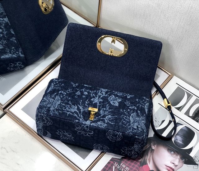 Dior original denim medium caro bag M9242 blue