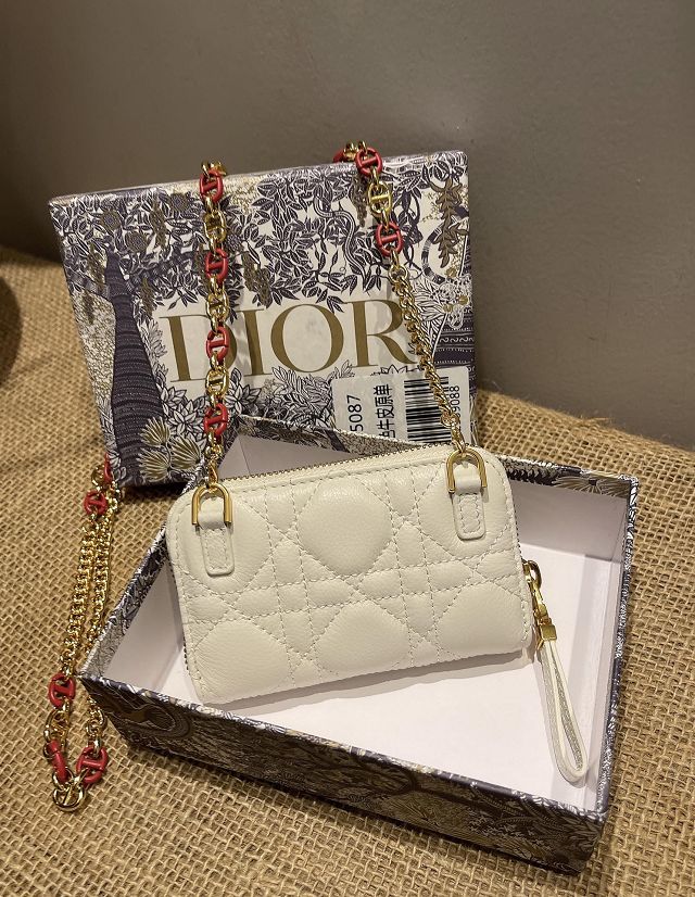 Dior original lambskin caro chain wallet S5087 