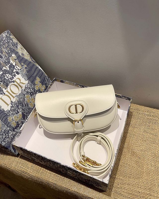 Dior original box calfskin bobby east-west bag M9327 white