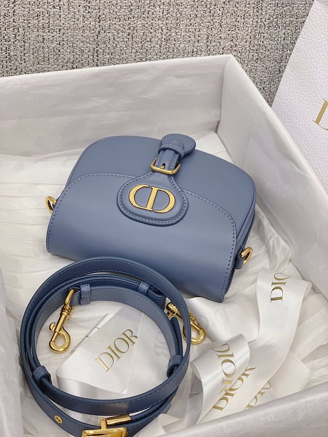 Dior original box calfskin medium bobby bag M9319 blue