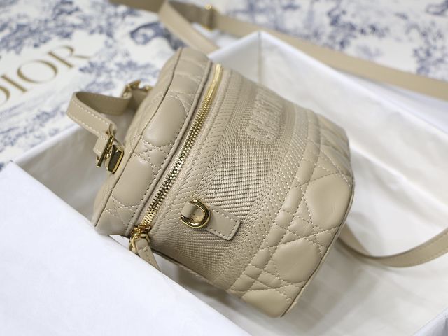 Dior original lambskin small vanity case S5488 beige