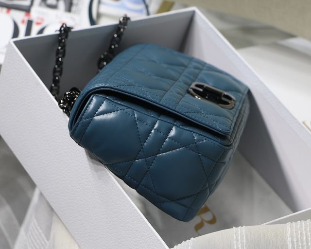 Dior original macrocannage calfskin medium caro bag M9242 blue