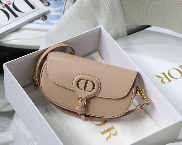 Dior original box calfskin bobby east-west bag M9327 nude