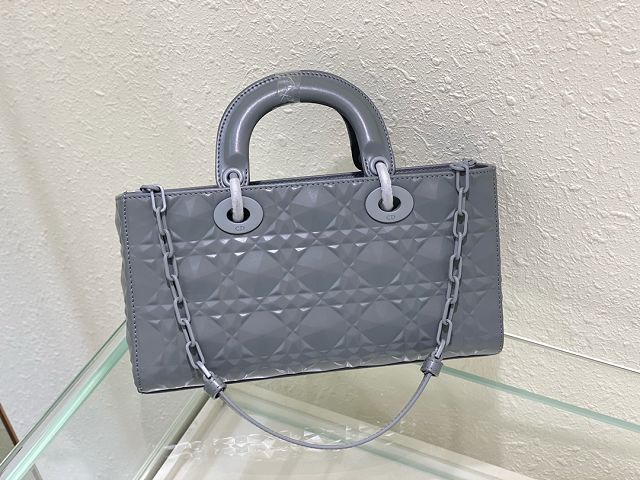 Dior original calfskin lady D-Joy bag M0540 gray