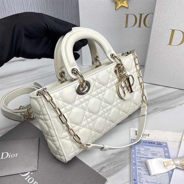 Dior original lambskin lady D-Joy bag M0540C white