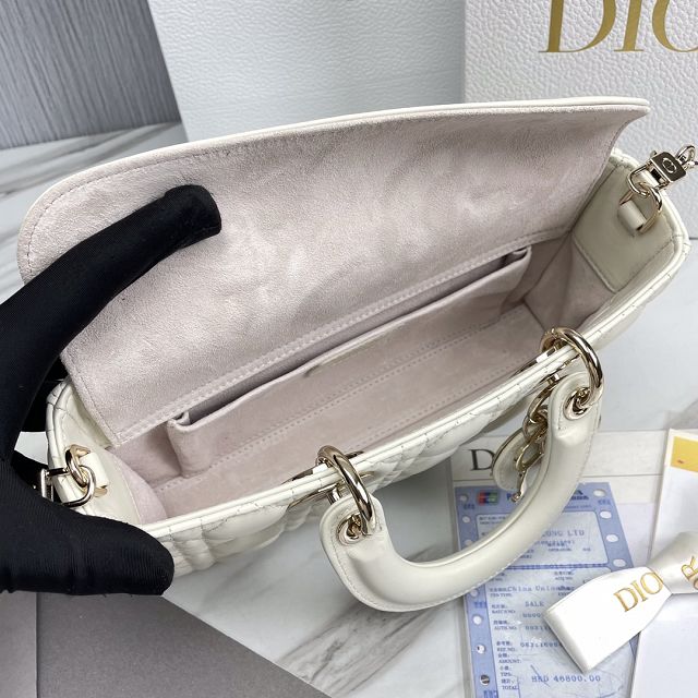 Dior original lambskin lady D-Joy bag M0540C white