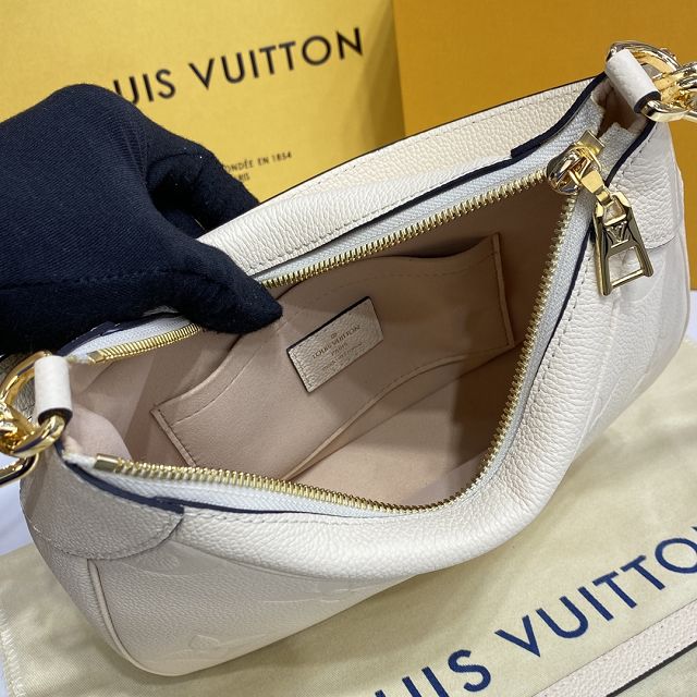 Louis vuitton original calfskin bagatelle BB hobo bag M46099 beige