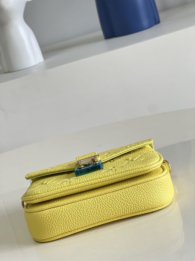 Louis vuitton original calfskin micro metis pochette M81407 yellow