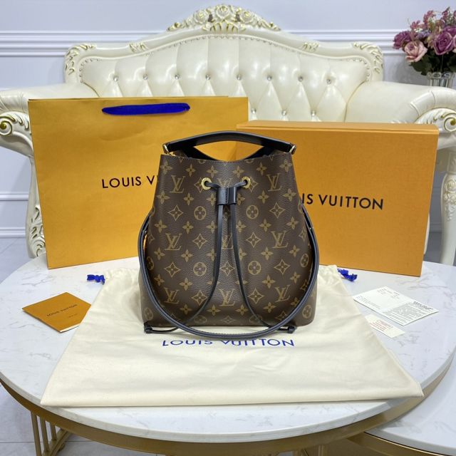 Louis vuitton original monogram canvas neonoe mm bag M43895 black