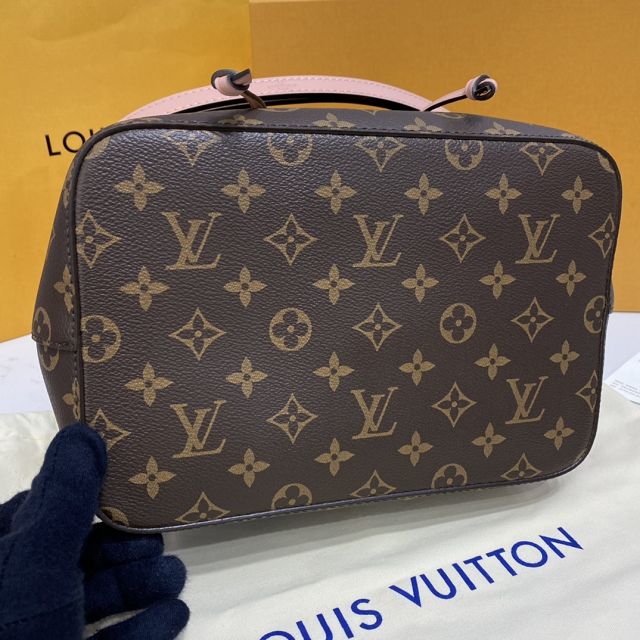 Louis vuitton original monogram canvas neonoe mm bag M43895 pink