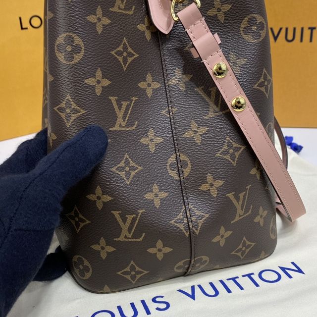 Louis vuitton original monogram canvas neonoe mm bag M43895 pink