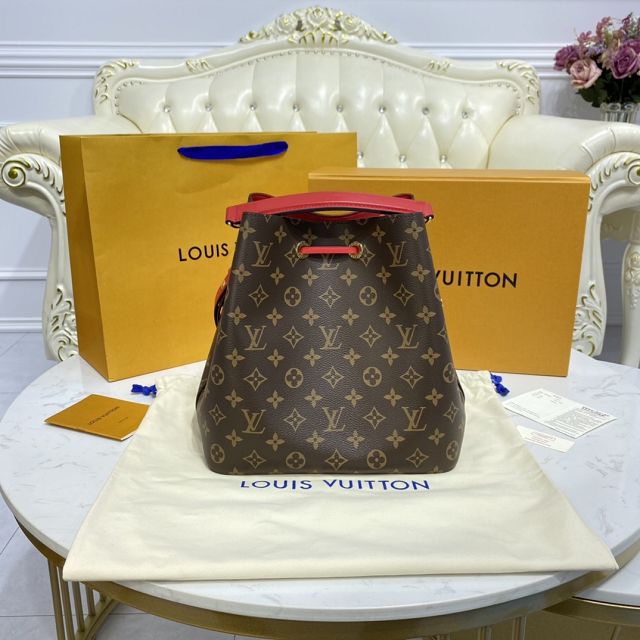 Louis vuitton original monogram canvas neonoe mm bag M43895 red