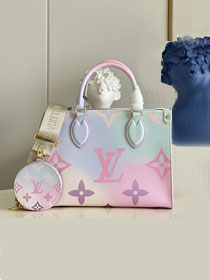 Louis vuitton original monogram onthego pm M59856 sunrise pastel