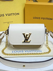 Louis vuitton original calfskin bucket bag M58555 white