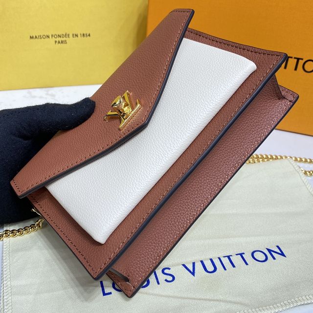 Louis vuitton original calfskin mylockme chain pochette M63471 brown