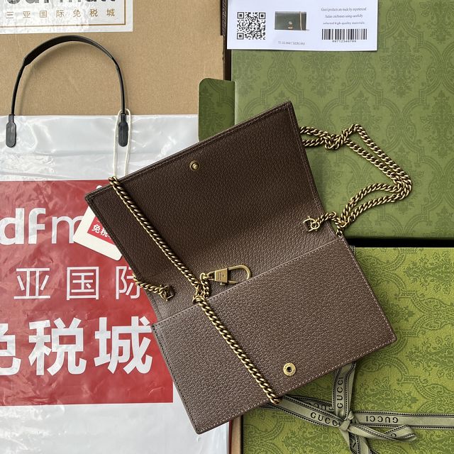 GG original calfskin diana mini bag 696817 brown