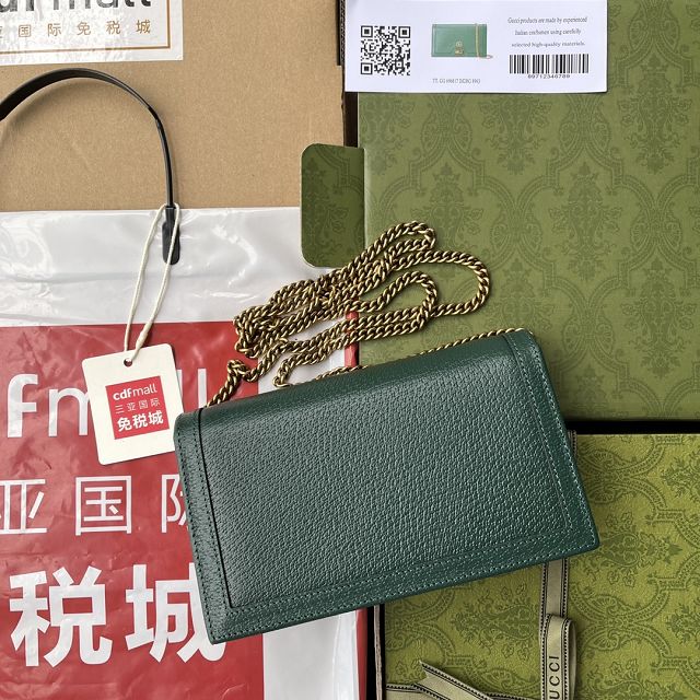 GG original calfskin diana mini bag 696817 green