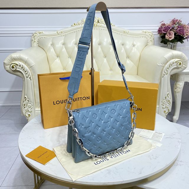 2023 Louis vuitton original lambskin coussin pm bag M57699 blue