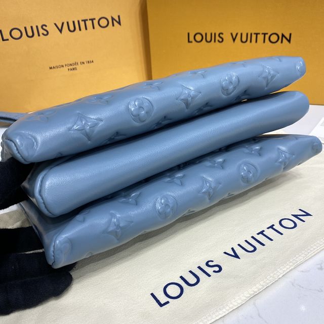 2023 Louis vuitton original lambskin coussin pm bag M57699 blue