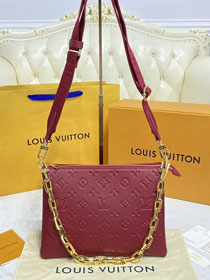 2023 Louis vuitton original lambskin coussin pm bag M59275 bordeaux