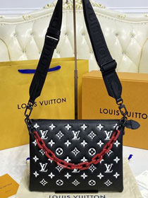 2023 Louis vuitton original lambskin coussin pm bag M59398 black&white