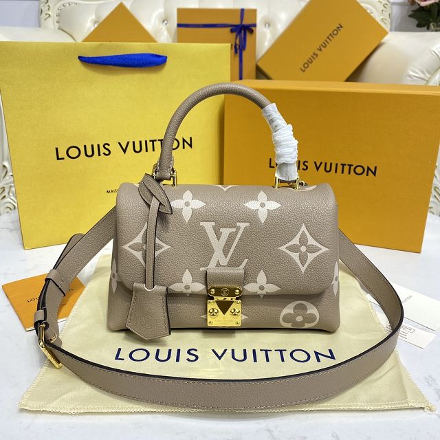 Louis vuitton original calfskin madeleine pm handbag M45978 grey