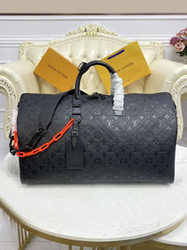 Louis vuitton original calfskin keepall 50 M44470 black