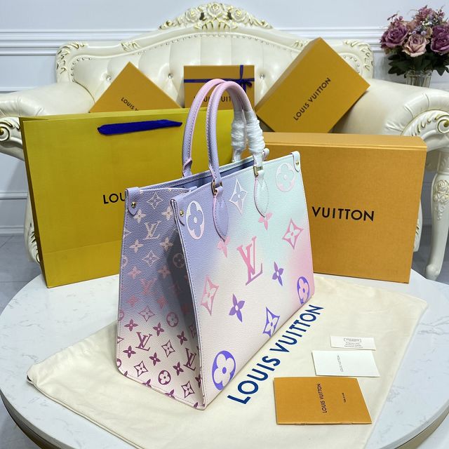 Louis vuitton original monogram onthego mm m20510 sunrise pastel	