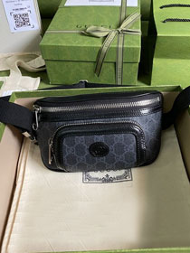 GG original supreme canvas belt bag 682933 black