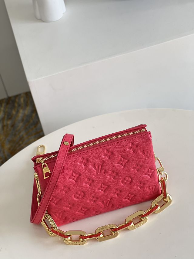 Louis vuitton original lambskin coussin BB bag M59396 red lipstick