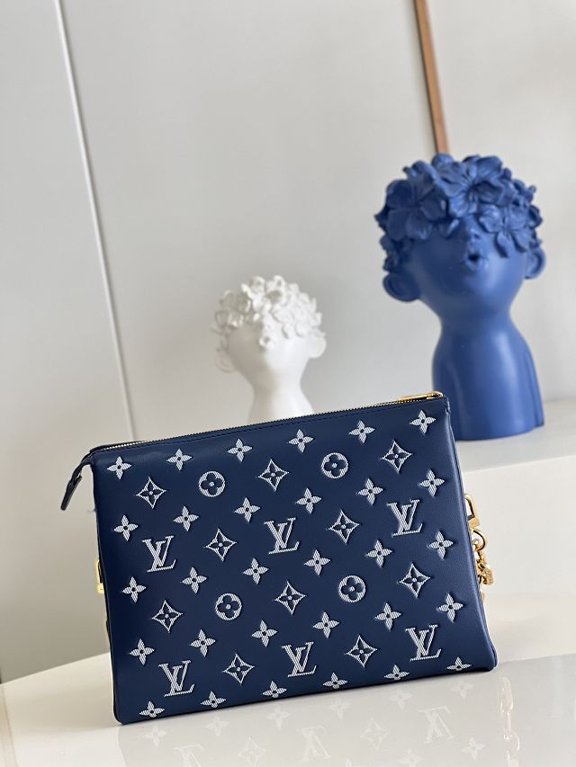 2023 Louis vuitton original lambskin coussin pm bag M57790 blue