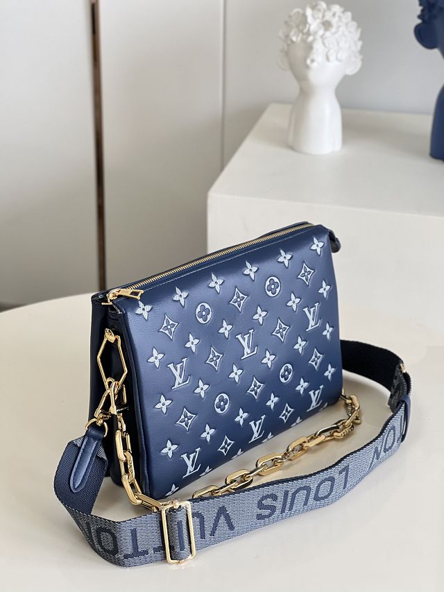 2023 Louis vuitton original lambskin coussin pm bag M57790 blue