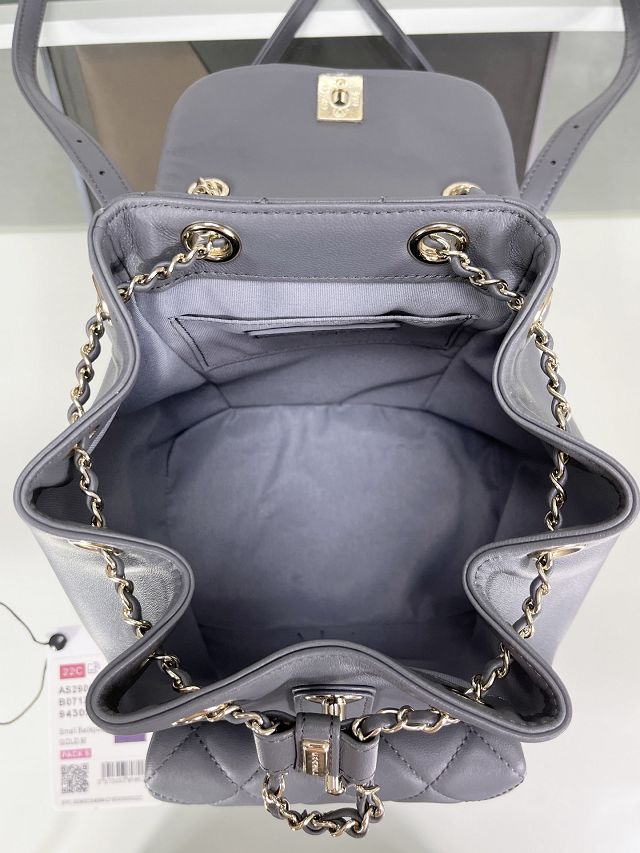 CC original lambskin mini backpack AS2908 grey