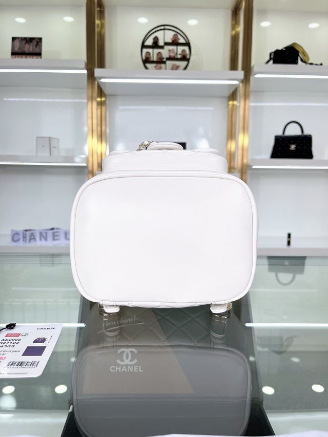 CC original lambskin mini backpack AS2908 white