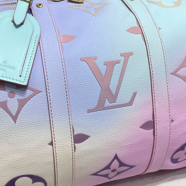 Louis vuitton original monogram canvas keepall 50 M59943 pink