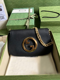 GG original calfskin blondie shoulder bag 699268 black