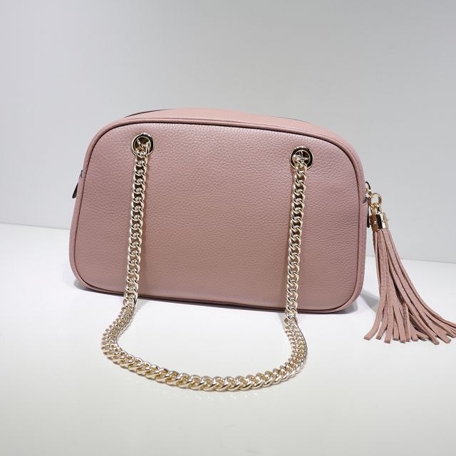 GG original calfskin chain shoulder bag 308983 light pink