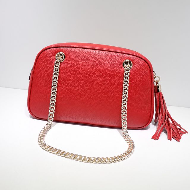 GG original calfskin chain shoulder bag 308983 red