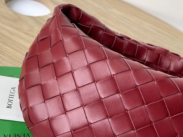 BV original lambskin mini jodie bag 651876 dark red