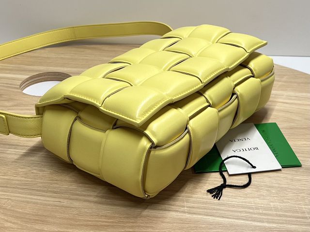 BV original lambskin padded cassette bag 591970 jelly yellow