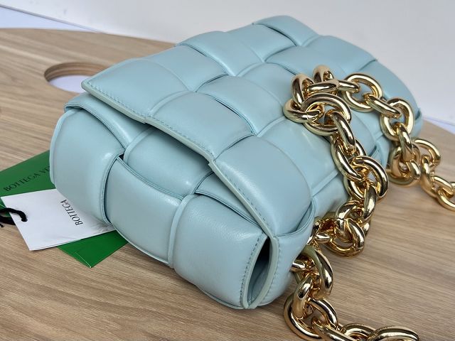 BV original lambskin chain cassette 631421 teal washed