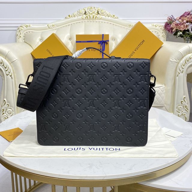 Louis vuitton original calfskin S-Lock briefcase M20835 black