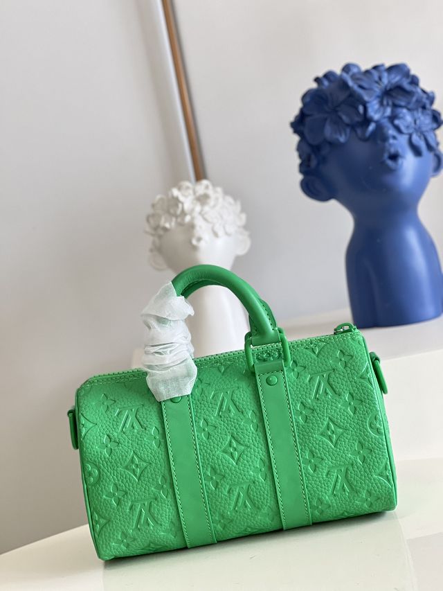 Louis vuitton original calfskin mini keepall 25 M20929 green