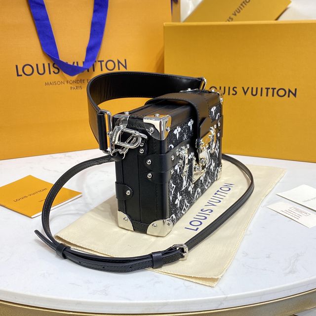 Louis vuitton original denim petite malle M59363 black