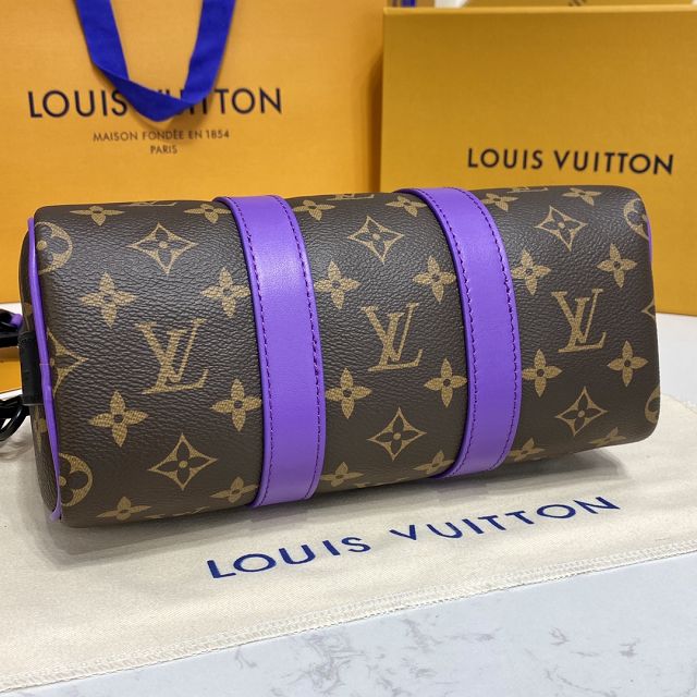 Louis vuitton original monogram canvas mini keepall 25 M46249 purple