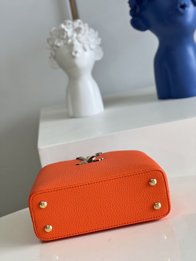 Louis vuitton original calfskin capucines mini handbag M55986 orange