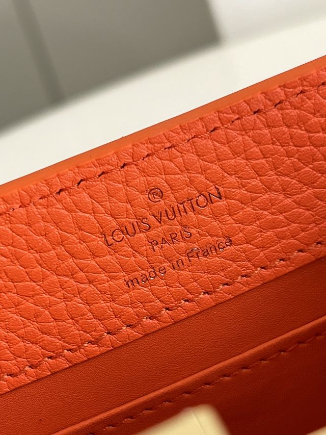 Louis vuitton original calfskin capucines mini handbag M55986 orange