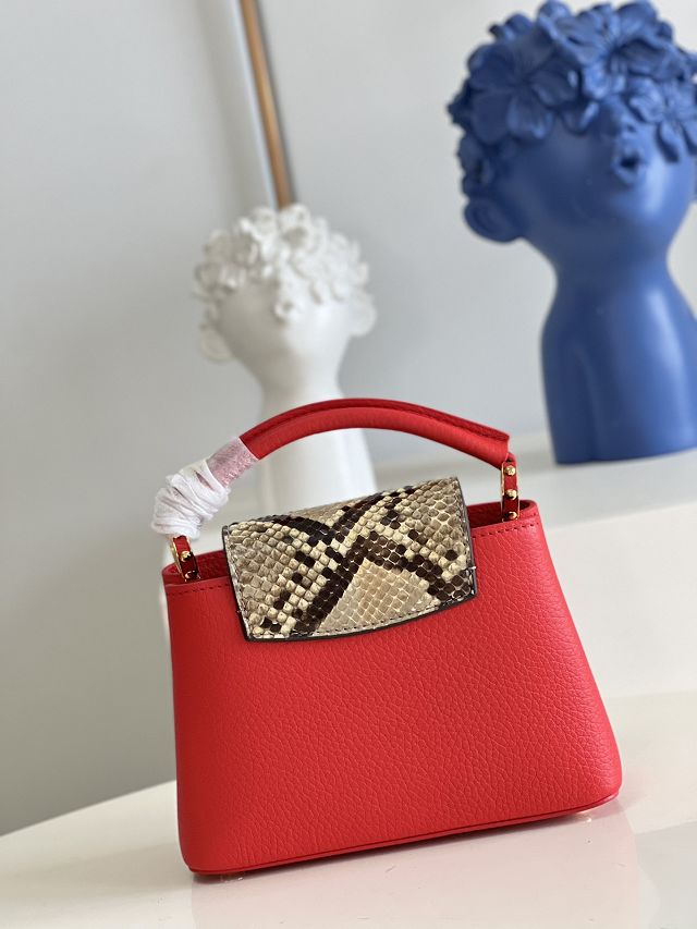 Louis vuitton original calfskin capucines mini handbag M55986 red