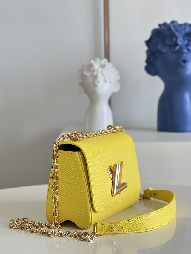 Louis vuitton original epi leather twist pm M20802 yellow